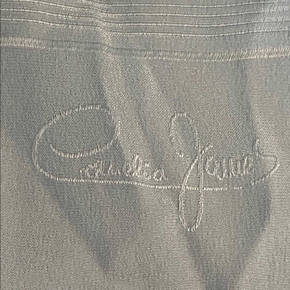 Light Blue Silk Patterned Scarf - Picture 3 of 7